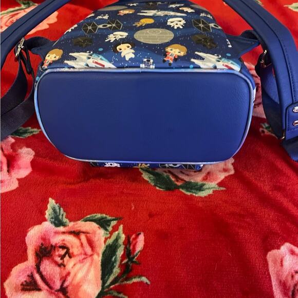 Loungefly Star Wars Mini Backpack Blue Chibi 2021 Disney Parks Exclusive RARE - Picture 6 of 9